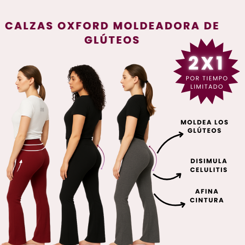 CALZA OXFORD MOLDEA GLUTEOS DE COLORES ¡2x1!