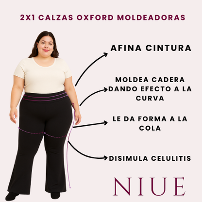 CALZA OXFORD MOLDEA GLUTEOS DE COLORES ¡2x1!